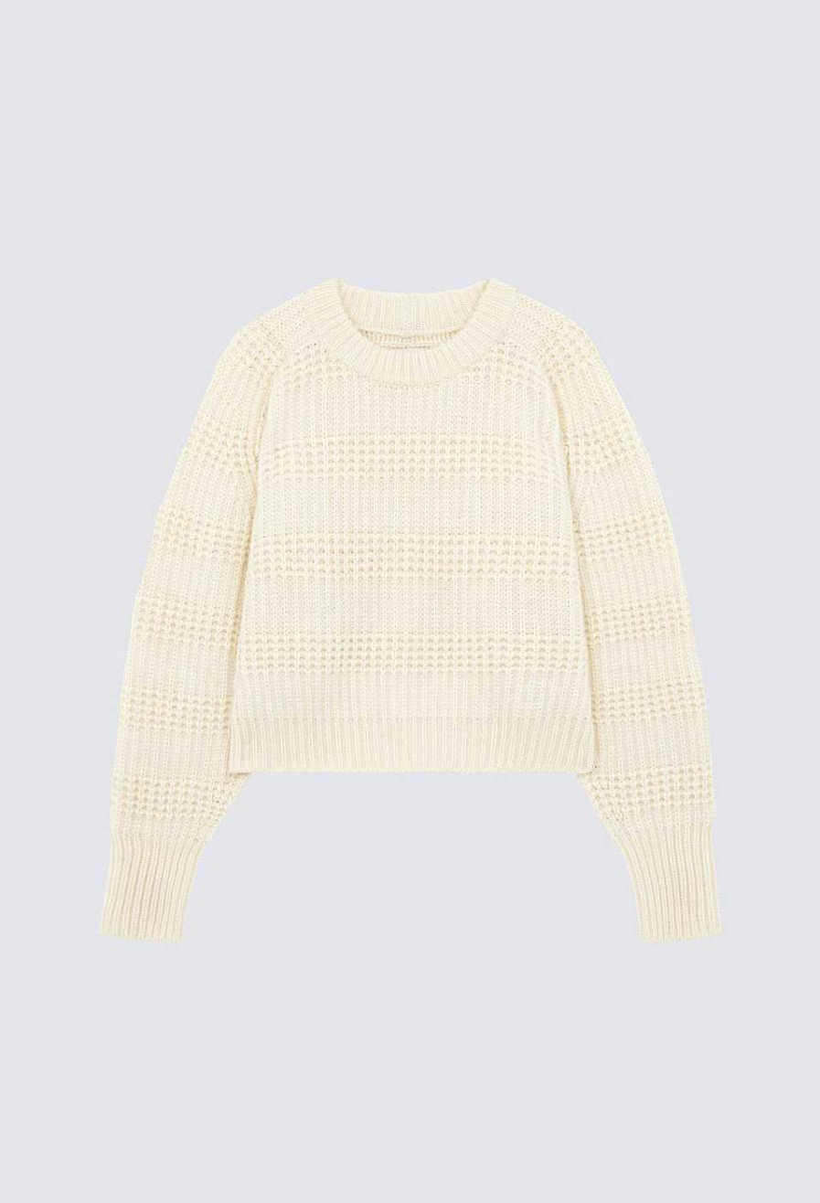 Vetements Loulou Studio | Pull En Cachemire Texture Duba Ivoire