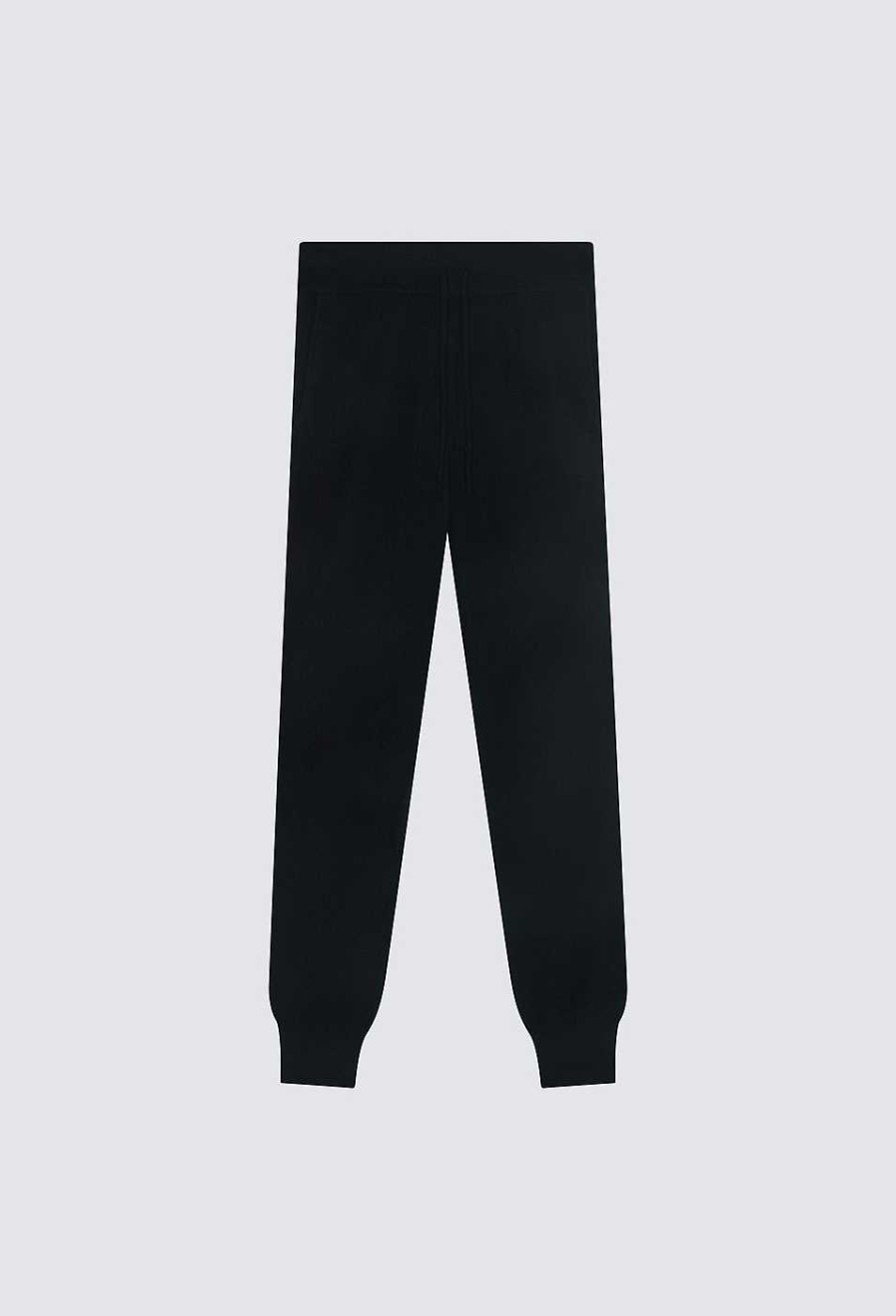 Necessite Loulou Studio | Pantalon De Jogging En Cachemire Maddalena Noir