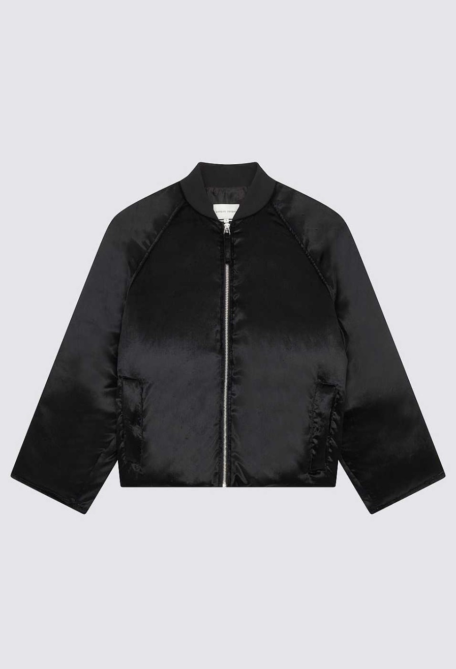 Vetements Loulou Studio | Bomber En Velours Lafu Noir