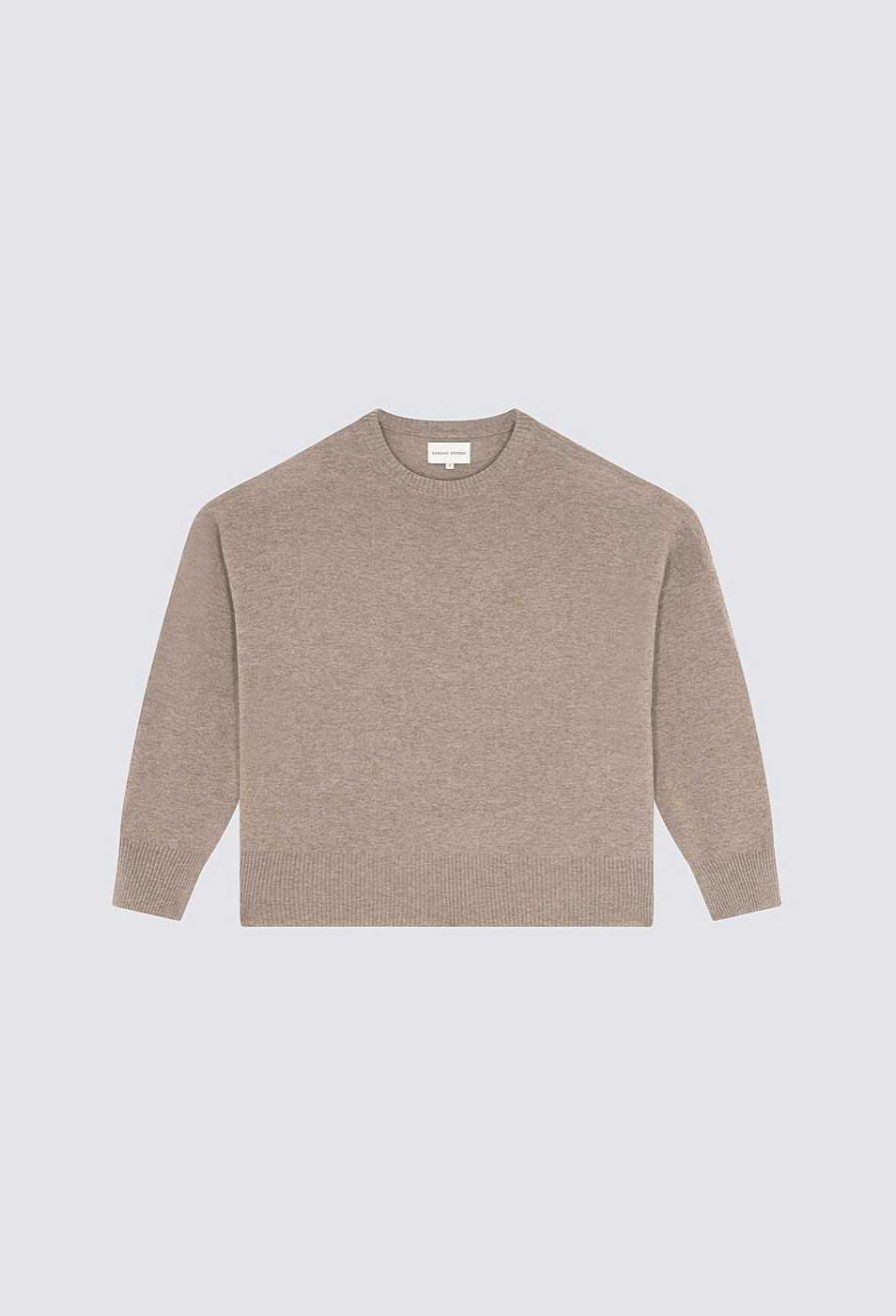 Necessite Loulou Studio | Pull Anaa En Cachemire Beige Melange